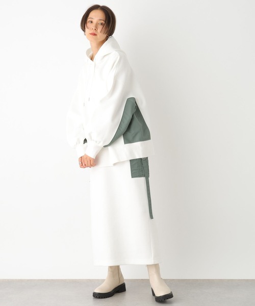 LEPSIM（レプシィム）の「異素材パーカー　992089（パーカー・レディース・オフホワイト/グレー/ブラック・FREE）」の7枚目の写真