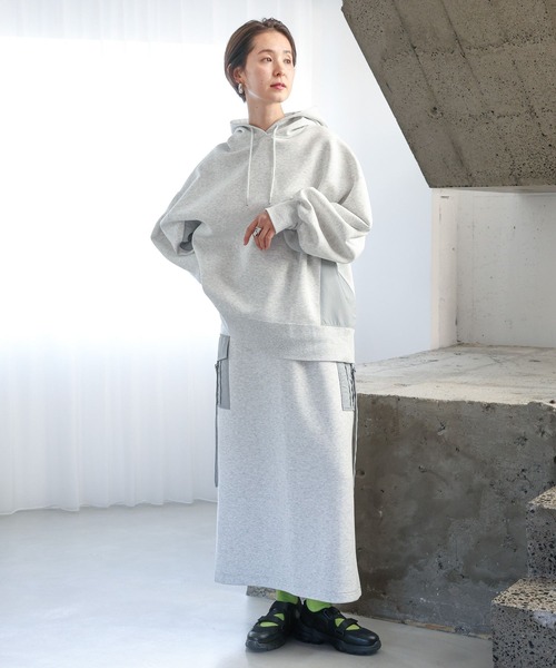 LEPSIM（レプシィム）の「異素材パーカー　992089（パーカー・レディース・オフホワイト/グレー/ブラック・FREE）」の14枚目の写真