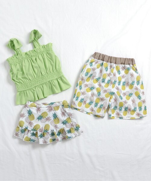 apres les cours（アプレレクール）の「【リンク】バラエティ総柄 トランクス水着（水着・キッズ・アイボリー/ブルー/ミント/イエロー・80/90/100/110/120/130/140）」の22枚目の写真