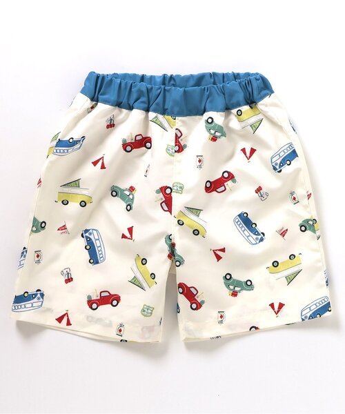 apres les cours（アプレレクール）の「【リンク】バラエティ総柄 トランクス水着（水着・キッズ・アイボリー/ブルー/ミント/イエロー・80/90/100/110/120/130/140）」の12枚目の写真