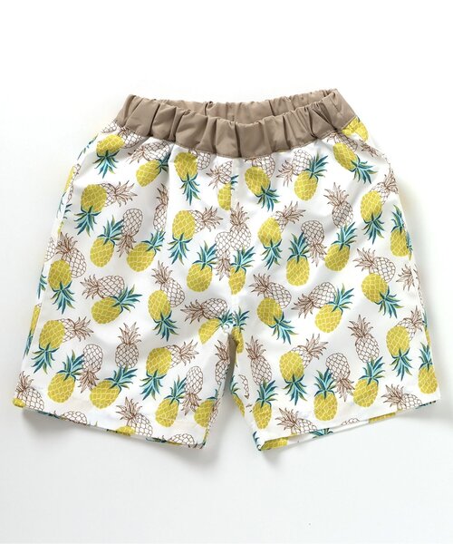 apres les cours（アプレレクール）の「【リンク】バラエティ総柄 トランクス水着（水着・キッズ・アイボリー/ブルー/ミント/イエロー・80/90/100/110/120/130/140）」の10枚目の写真