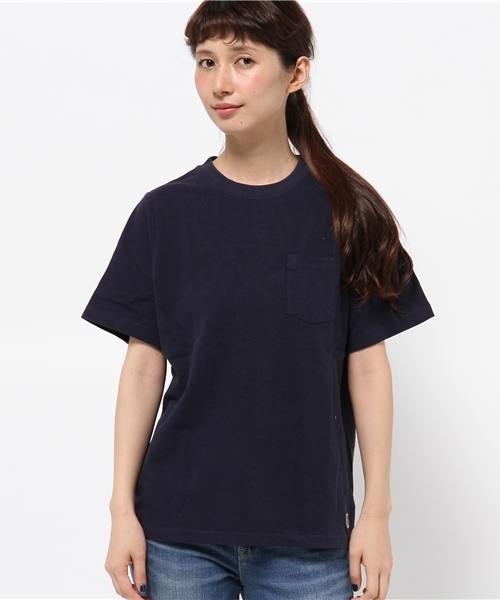 FRUIT OF THE LOOM（フルーツオブザルーム）の「【FRUIT OF THE LOOM】フルーツコラボポケットTee（Tシャツ/カットソー・レディース・グレー/ホワイト/ネイビー・FREE）」の4枚目の写真