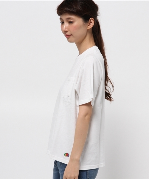 FRUIT OF THE LOOM（フルーツオブザルーム）の「【FRUIT OF THE LOOM】フルーツコラボポケットTee（Tシャツ/カットソー・レディース・グレー/ホワイト/ネイビー・FREE）」の12枚目の写真