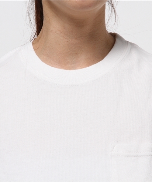 FRUIT OF THE LOOM（フルーツオブザルーム）の「【FRUIT OF THE LOOM】フルーツコラボポケットTee（Tシャツ/カットソー・レディース・グレー/ホワイト/ネイビー・FREE）」の14枚目の写真