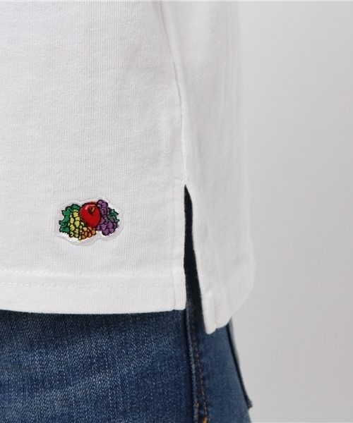 FRUIT OF THE LOOM（フルーツオブザルーム）の「【FRUIT OF THE LOOM】フルーツコラボポケットTee（Tシャツ/カットソー・レディース・グレー/ホワイト/ネイビー・FREE）」の5枚目の写真