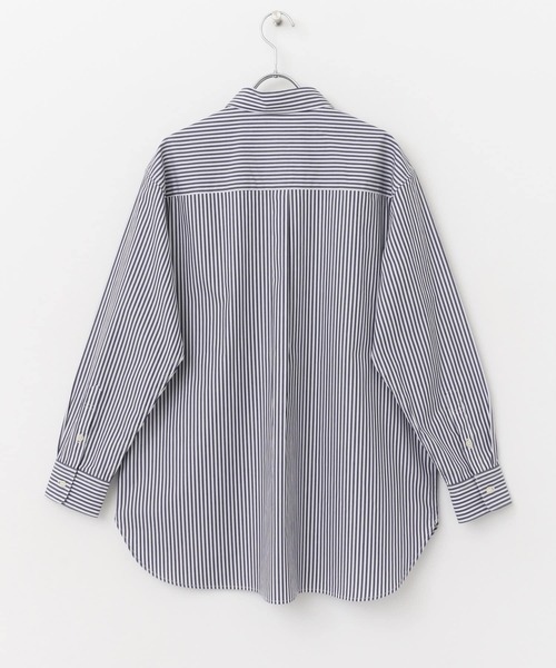 URBAN RESEARCH DOORS（アーバンリサーチドアーズ）の「コットンレギュラーカラーオーバーシャツ（シャツ/ブラウス・レディース・ストライプ/ホワイト・MEDIUM）」の11枚目の写真