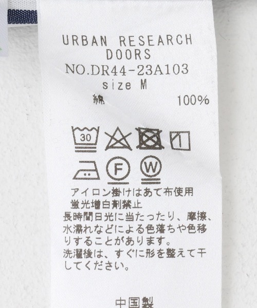 URBAN RESEARCH DOORS（アーバンリサーチドアーズ）の「コットンレギュラーカラーオーバーシャツ（シャツ/ブラウス・レディース・ストライプ/ホワイト・MEDIUM）」の4枚目の写真