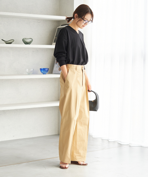 plage（プラージュ）の「CHINO ワイド テーパード パンツ
