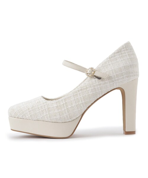 ESPERANZA（エスペランサ）の「スクエアトゥプラットフォームパンプス 結婚式二次会 パーティー24SS（パンプス・レディース・グレー系4/アイボリー系2/ブラック系4・23.5cm/23.0cm/22.5cm/22.0cm/24.5cm/24.0cm）」の11枚目の写真