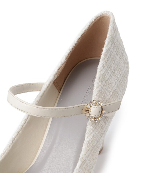 ESPERANZA（エスペランサ）の「スクエアトゥプラットフォームパンプス 結婚式二次会 パーティー24SS（パンプス・レディース・グレー系4/アイボリー系2/ブラック系4・23.5cm/23.0cm/22.5cm/22.0cm/24.5cm/24.0cm）」の18枚目の写真