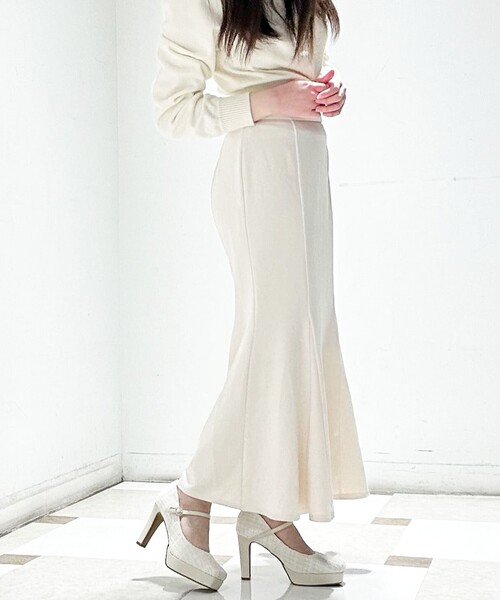 ESPERANZA（エスペランサ）の「スクエアトゥプラットフォームパンプス 結婚式二次会 パーティー24SS（パンプス・レディース・グレー系4/アイボリー系2/ブラック系4・23.5cm/23.0cm/22.5cm/22.0cm/24.5cm/24.0cm）」の7枚目の写真