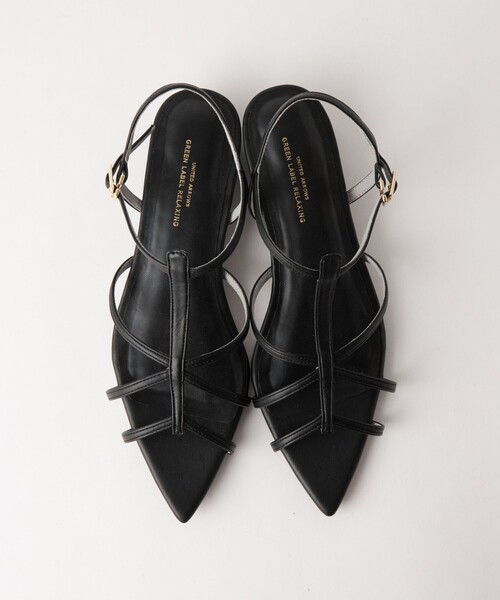 green label relaxing（グリーンレーベルリラクシング）の「ポインテッド ナロウベルト サンダル（2.5cmヒール）（サンダル・レディース・ブラック/ベージュ/ゴールド・S/M/L/XL）」の15枚目の写真