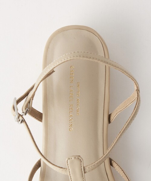 green label relaxing（グリーンレーベルリラクシング）の「ポインテッド ナロウベルト サンダル（2.5cmヒール）（サンダル・レディース・ブラック/ベージュ/ゴールド・S/M/L/XL）」の7枚目の写真