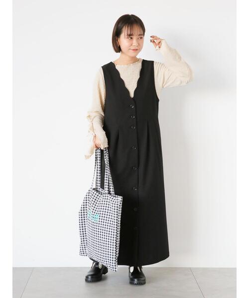 ehka sopo（エヘカソポ）の「袖リボンカットソー（Tシャツ/カットソー・レディース・キナリ/ブラック/グレー・F）」の20枚目の写真