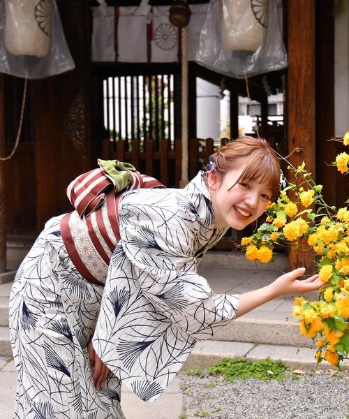 浴衣 手染め注染浴衣3点セット utatane×注染工房 赤坂紬