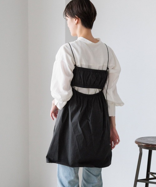 LOWRYS FARM（ローリーズファーム）の「キャミチュニック 102236（シャツ/ブラウス・レディース・ブラック系その他/ブラック/アイボリー・LONG/SHORT）」の14枚目の写真