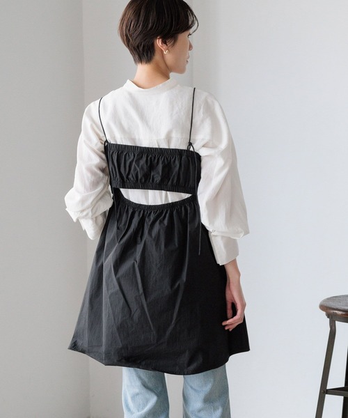 LOWRYS FARM（ローリーズファーム）の「キャミチュニック 102236（シャツ/ブラウス・レディース・ブラック系その他/ブラック/アイボリー・LONG/SHORT）」の15枚目の写真