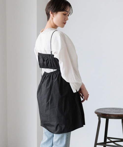 LOWRYS FARM（ローリーズファーム）の「キャミチュニック 102236（シャツ/ブラウス・レディース・ブラック系その他/ブラック/アイボリー・LONG/SHORT）」の16枚目の写真