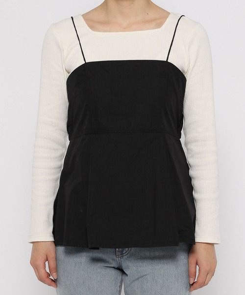 LOWRYS FARM（ローリーズファーム）の「キャミチュニック 102236（シャツ/ブラウス・レディース・ブラック系その他/ブラック/アイボリー・LONG/SHORT）」の17枚目の写真