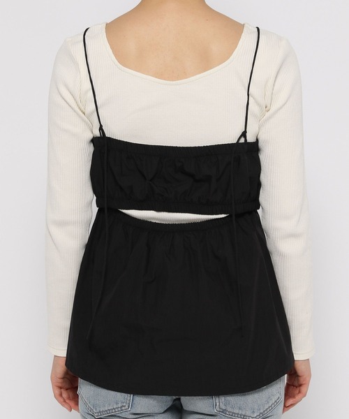 LOWRYS FARM（ローリーズファーム）の「キャミチュニック 102236（シャツ/ブラウス・レディース・ブラック系その他/ブラック/アイボリー・LONG/SHORT）」の19枚目の写真