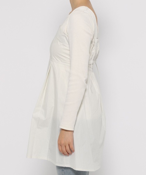 LOWRYS FARM（ローリーズファーム）の「キャミチュニック 102236（シャツ/ブラウス・レディース・ブラック系その他/ブラック/アイボリー・LONG/SHORT）」の21枚目の写真