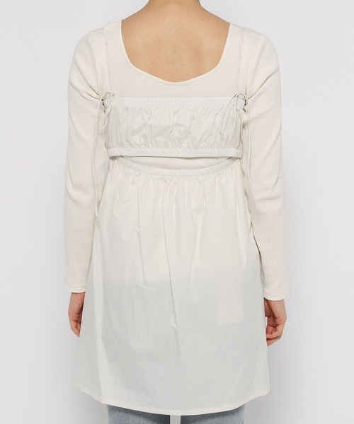 LOWRYS FARM（ローリーズファーム）の「キャミチュニック 102236（シャツ/ブラウス・レディース・ブラック系その他/ブラック/アイボリー・LONG/SHORT）」の22枚目の写真