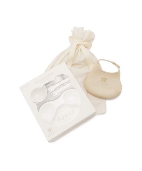 gelato pique(ジェラートピケ)の「【ラッピング済み】【BABY】ファーストディッシュセット&シリコンスタイSET(ベビーギフト・キッズ・ベージュ・FREE)」の21枚目の写真