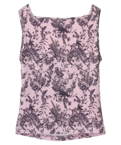 DURAS（デュラス）の「Flower pattern top（タンクトップ・レディース・ホワイト/ピンク/ブラック・FREE）」の5枚目の写真