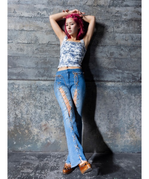 DURAS（デュラス）の「Flower pattern top（タンクトップ・レディース・ホワイト/ピンク/ブラック・FREE）」の15枚目の写真