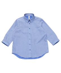 Pitta Re:) | 綿100% Wガーゼ レギュラーカラー 七分袖カジュアルシャツ(シャツ/ブラウス)