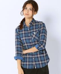 coen | ダブルガーゼチェック2WAYシャツ(シャツ/ブラウス)