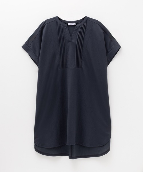 NAVY(ネイビー)の「【接触冷感・制菌加工】NAVY サラリ ピンタックチュニックプルオーバー シャツ見え(Tシャツ/カットソー・レディース・チャコールグレー/グレイッシュベージュ/ライトベージュ/ピンク系その他・L/M/S/XL)」の18枚目の写真