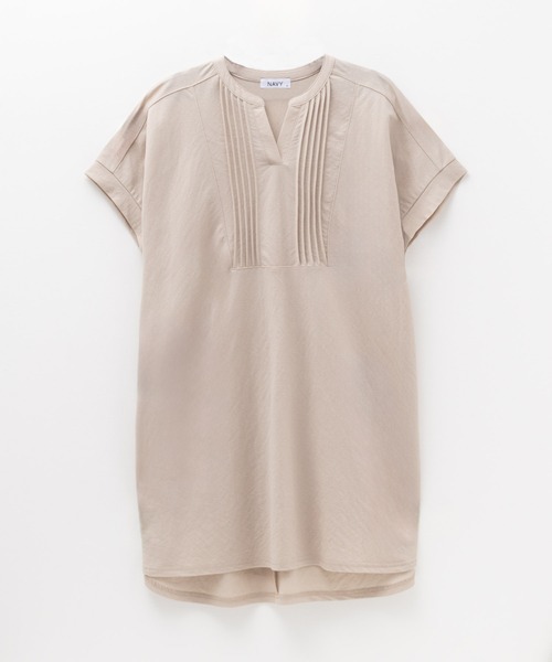 NAVY(ネイビー)の「【接触冷感・制菌加工】NAVY サラリ ピンタックチュニックプルオーバー シャツ見え(Tシャツ/カットソー・レディース・チャコールグレー/グレイッシュベージュ/ライトベージュ/ピンク系その他・L/M/S/XL)」の20枚目の写真