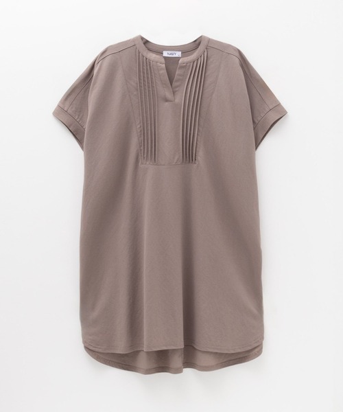 NAVY(ネイビー)の「【接触冷感・制菌加工】NAVY サラリ ピンタックチュニックプルオーバー シャツ見え(Tシャツ/カットソー・レディース・チャコールグレー/グレイッシュベージュ/ライトベージュ/ピンク系その他・L/M/S/XL)」の22枚目の写真