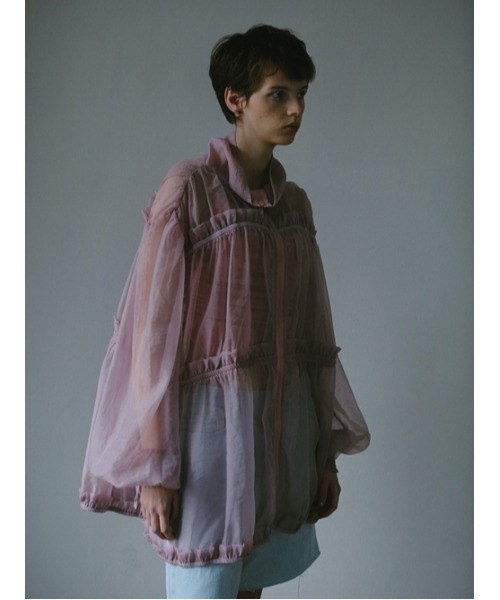 AMAIL(アマイル)の「Angel eary blouson(ブルゾン・レディース・グレイッシュベージュ/ピンク・FREE)」の7枚目の写真