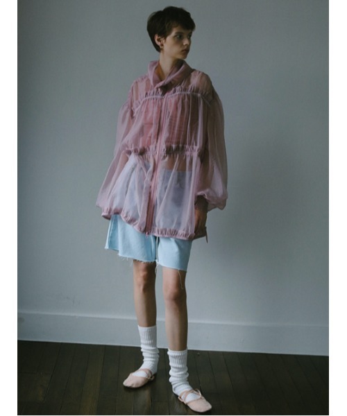 AMAIL(アマイル)の「Angel eary blouson(ブルゾン・レディース・グレイッシュベージュ/ピンク・FREE)」の10枚目の写真