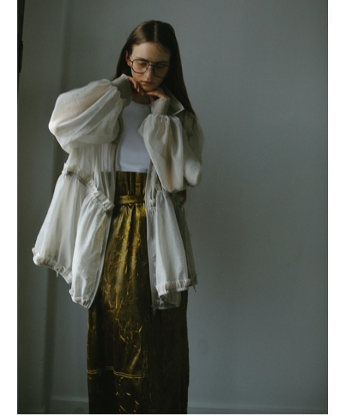 AMAIL(アマイル)の「Angel eary blouson(ブルゾン・レディース・グレイッシュベージュ/ピンク・FREE)」の5枚目の写真