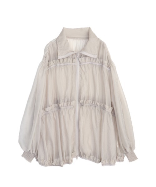 AMAIL(アマイル)の「Angel eary blouson(ブルゾン・レディース・グレイッシュベージュ/ピンク・FREE)」の12枚目の写真