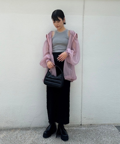 AMAIL(アマイル)の「Angel eary blouson(ブルゾン・レディース・グレイッシュベージュ/ピンク・FREE)」の18枚目の写真