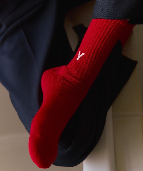 YUQRI（ユクリ）の「【YUQRI】first step（ソックス/靴下・メンズ・ネイビー/ベージュ/イエロー/ホワイト/レッド/ブラック/オリーブ/グレー/チャコールグレー/オレンジ/サンドベージュ/ダークネイビー/レッド系その他/グリーン/ダークブラウン・S/M/L）」の14枚目の写真