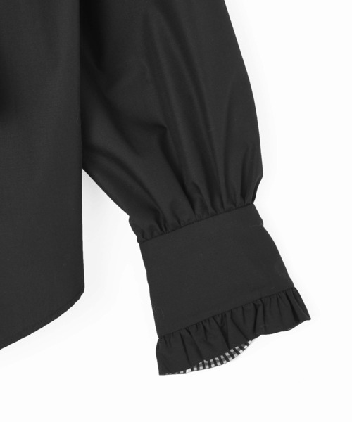 MILKFED.（ミルクフェド）の「BOW TIE COLLAR SHIRT（シャツ/ブラウス・レディース・ブラック/ブラウン/ライトグリーン・ONE SIZE）」の20枚目の写真