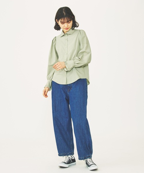 MILKFED.（ミルクフェド）の「BOW TIE COLLAR SHIRT（シャツ/ブラウス・レディース・ブラック/ブラウン/ライトグリーン・ONE SIZE）」の12枚目の写真