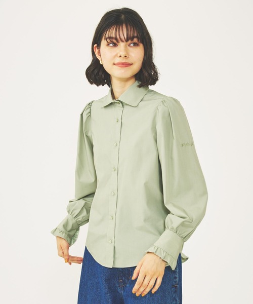 MILKFED.（ミルクフェド）の「BOW TIE COLLAR SHIRT（シャツ/ブラウス・レディース・ブラック/ブラウン/ライトグリーン・ONE SIZE）」の10枚目の写真