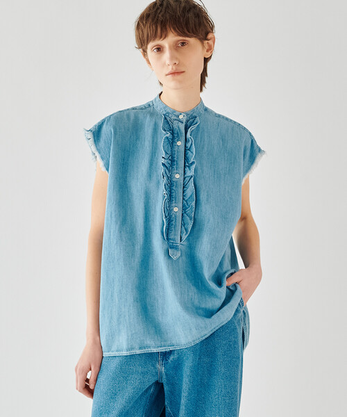 Bshop（ビショップ）の「SoSUE | フリルプルオーバーブラウス WOMEN 