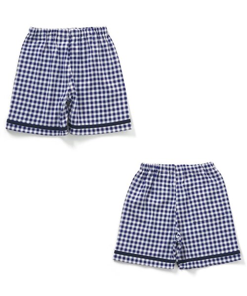 apres les cours（アプレレクール）の「【吸水速乾・接触冷感】セーラーカラーセットアップ（セットアップ・キッズ・チェック/ネイビー・80/90/100/110/120/130）」の21枚目の写真