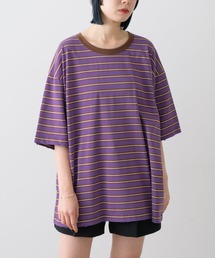 WHIMSIC | 【UNISEX】ハンドプロセスドダメージボーダーTシャツ(Tシャツ/カットソー)