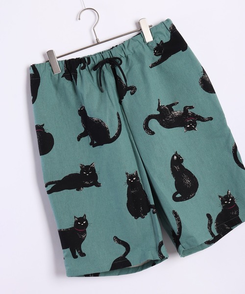 日本製 和風 アニマル ハーフパンツ（猫柄、犬柄）（その他パンツ）｜WESTSEA（ウエストシー）