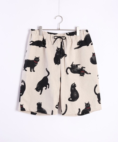 WESTSEA(ウエストシー)の「日本製 和風 アニマル ハーフパンツ(猫柄、犬柄)(その他パンツ・メンズ・キナリ/スミクロ/ネイビー/グリーン/ホワイト系その他/ネイビー系1/ブラック/グレー/ネイビー系/ホワイト系その他2/ベージュ/チャコール/サックスブルー・M/L)」の21枚目の写真