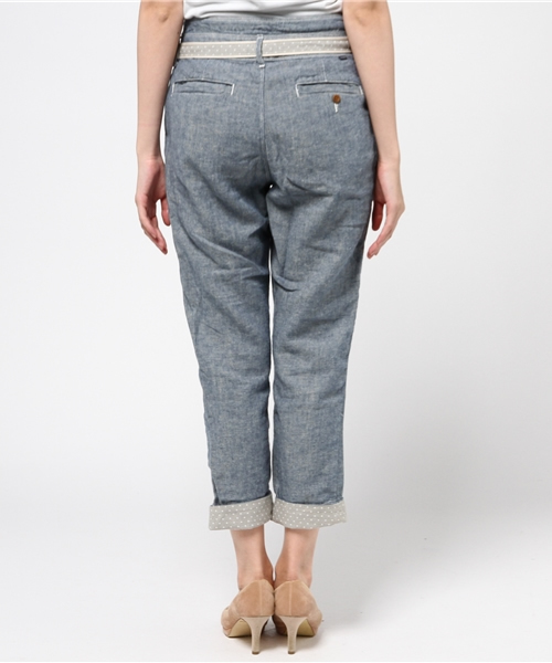 Westwood Outfitters（ウエストウッドアウトフィッターズ）の「【Westwood Outfitters】綿麻ダンガリー ベルト付きトラウザー（その他パンツ・レディース・カーキ/ブルー/ベージュ・SMALL/MEDIUM）」の15枚目の写真