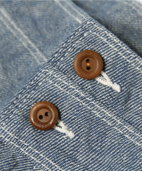 Westwood Outfitters（ウエストウッドアウトフィッターズ）の「【Westwood Outfitters】綿麻ダンガリー ベルト付きトラウザー（その他パンツ・レディース・カーキ/ブルー/ベージュ・SMALL/MEDIUM）」の7枚目の写真